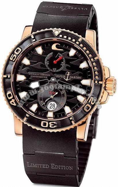 Ulysse Nardin Maxi Marine Diver Black Surf Mens Wristwatch 266-37LE-3B