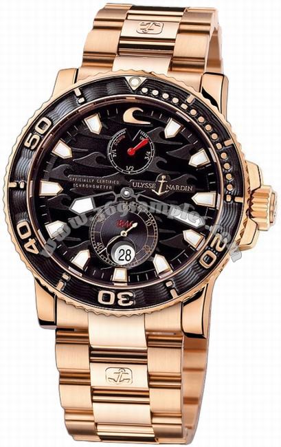 Ulysse Nardin Maxi Marine Diver Black Surf Mens Wristwatch 266-37LE-8M