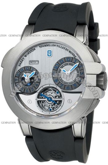 Harry Winston Z5 Tourbillon World Time Mens Wristwatch 400-MATTZ45ZC-WA