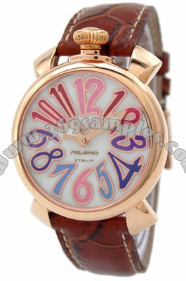 GaGa Milano Manual 40mm Gold Plated Unisex Wristwatch 5021.1.BR
