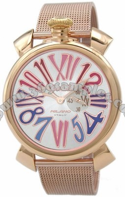 GaGa Milano Slim 46mm Gold Plated Men Wristwatch 5081.1.YG