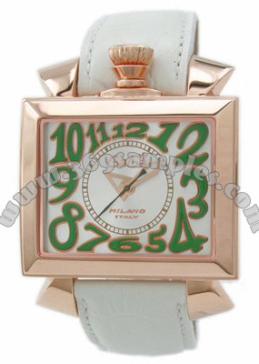 GaGa Milano Napoleone Gold Plated Men Wristwatch 6001.2.WH