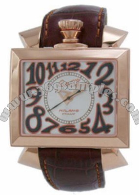 GaGa Milano Napoleone Gold Plated Men Wristwatch 6001.3.BR