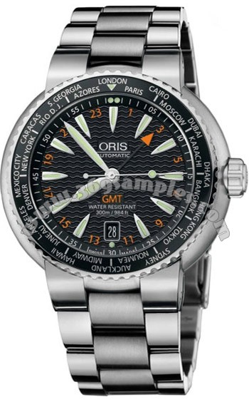 Oris Divers GMT Mens Wristwatch 668.7608.84.54.MB