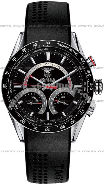 Tag Heuer Carrera Calibre S Electro-Mechanical Lap timer Mens Wristwatch CV7A10.FT6012