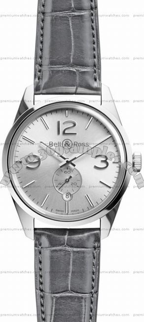 Bell & Ross BR 123 Officer Mens Wristwatch BRG123-WH-ST/SCR