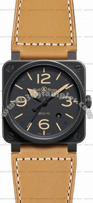 Bell & Ross BR 03-92 Heritage Mens Wristwatch BR0392-HERITAGE