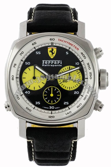 Panerai Ferrari Scuderia Rattrapante Yellow Counters 45mm Mens Wristwatch FER00026