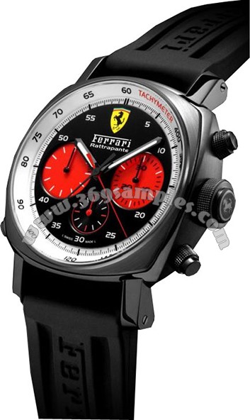 Panerai Ferrari Scuderia Rattrapante Black / Red Mens Wristwatch FER00033