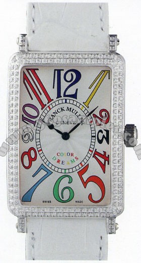 Franck Muller Ladies Large Long Island Large Ladies Wristwatch 1002 QZ COL DRM-3