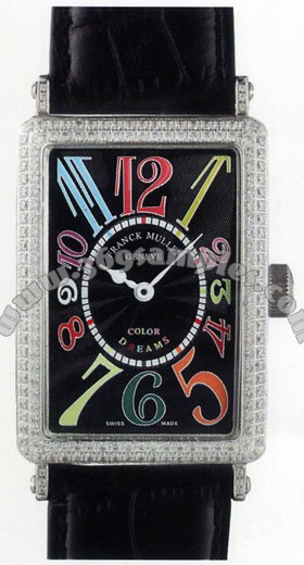 Franck Muller Ladies Large Long Island Large Ladies Wristwatch 1002 QZ COL DRM-4
