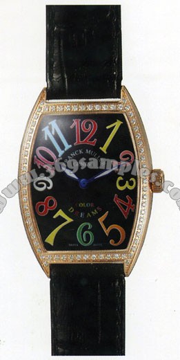 Franck Muller Ladies Small Cintree Curvex Small Ladies Wristwatch 1752 QZ COL DRM O-7