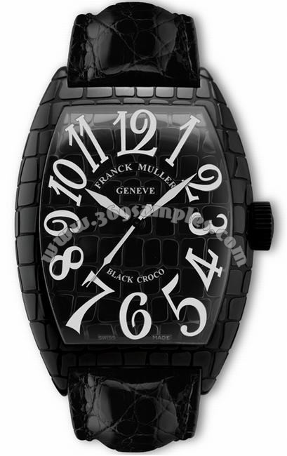 Franck Muller Black Croco Large Mens Wristwatch 8880 SC BLACK CROCO