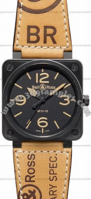 Bell & Ross BR 01-92 Heritage Mens Wristwatch BR0192-HERITAGE