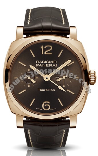 Panerai Radiomir 1940 Tourbillon GMT Oro Rosso Mens Wristwatch PAM00558