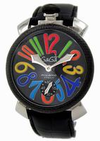 Replica GaGa Milano Manual 48mm PVD/Carbon Fibre Men Wristwatch 5015.BK