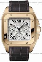 Replica Cartier Santos 100 Chronograph Mens Wristwatch W20131Y1