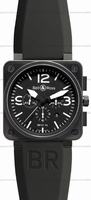 Replica Bell & Ross BR 01-94 Chronographe Carbon Mens Wristwatch BR0194-BL-CA